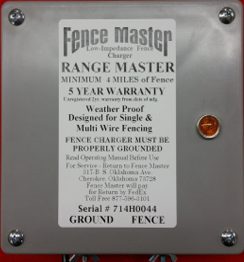 Fence Master Range Master - 110v Electric Fence Charger